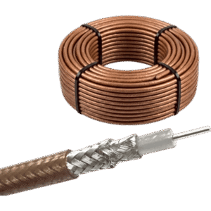 Rollo de 15 metros de Cable Coaxial Tipo RG-142, Doble Malla, 50 Ohms