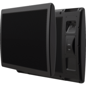 Bocina de Modo Distribuido (DML) / Cobertura Cónica 165° / Potencia 200W-600W / Rango 75Hz-20kHz / SPL Máximo 123dB / 8 Ohms / Gabinete de Aluminio Fundido / Montaje VESA 200×200